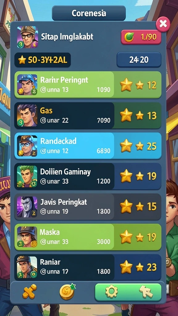 gacormega - Tampilan antarmuka pengguna yang menarik.