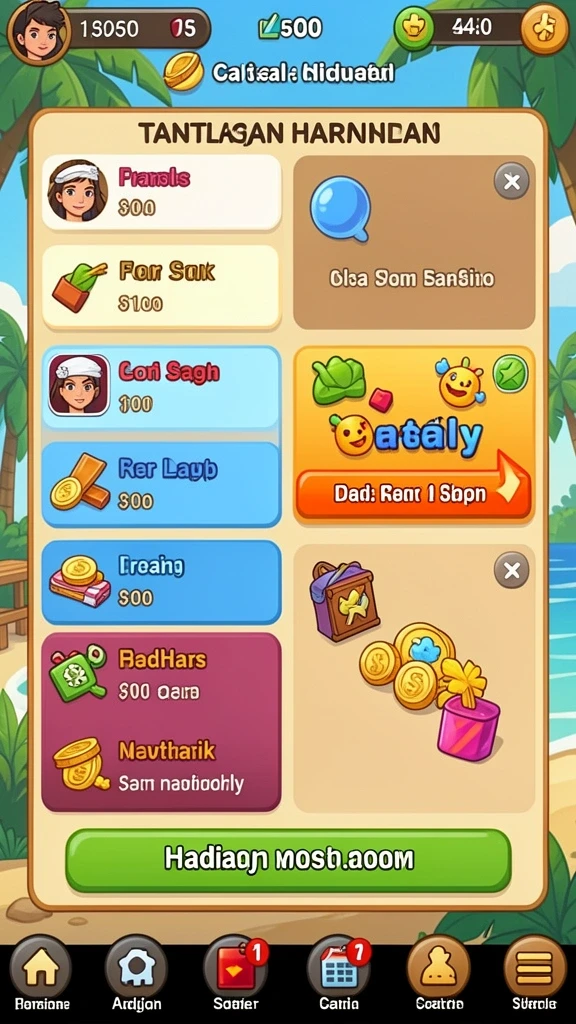 mikatoto - Screenshot menunjukkan berbagai permainan yang tersedia di MIKATOTO.