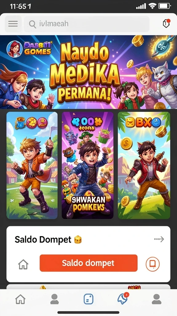 visa89 - Screenshot menunjukkan tampilan menu utama yang menarik.